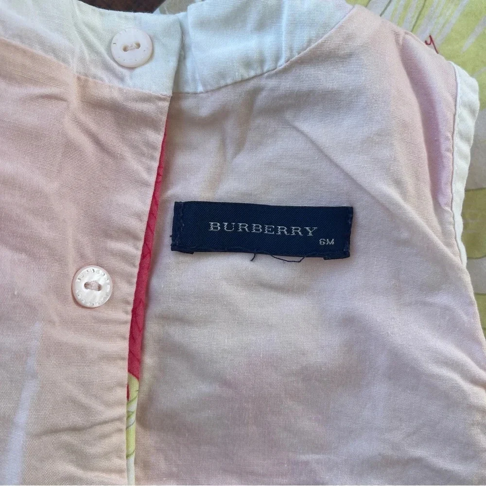 Top + pants reversible set 3/6 months pink Burberry